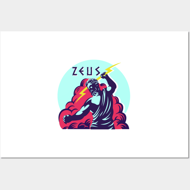 Zeus God of Thunder - Mythology Wall Art by Ravensdesign
